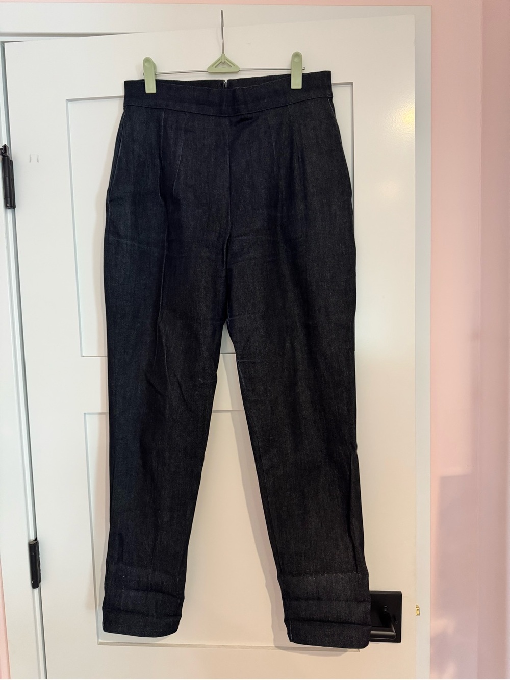 Vixen by Micheline Pitt Cigarette Pants in Stretch Denim size L